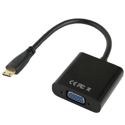 Male to Female avedio links Micro HDMI to VGA Adapter/Cable/Converter Supports Audio,Come with 3.5MM Stereo Cable 