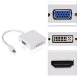 Mini DP DisplayPort to HDMI DVI VGA Adapter