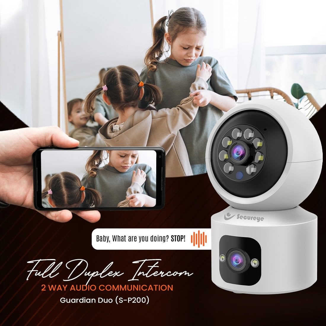 Secureye Guardian Duo WiFi Dual Vision 2MP Camera - Image 4